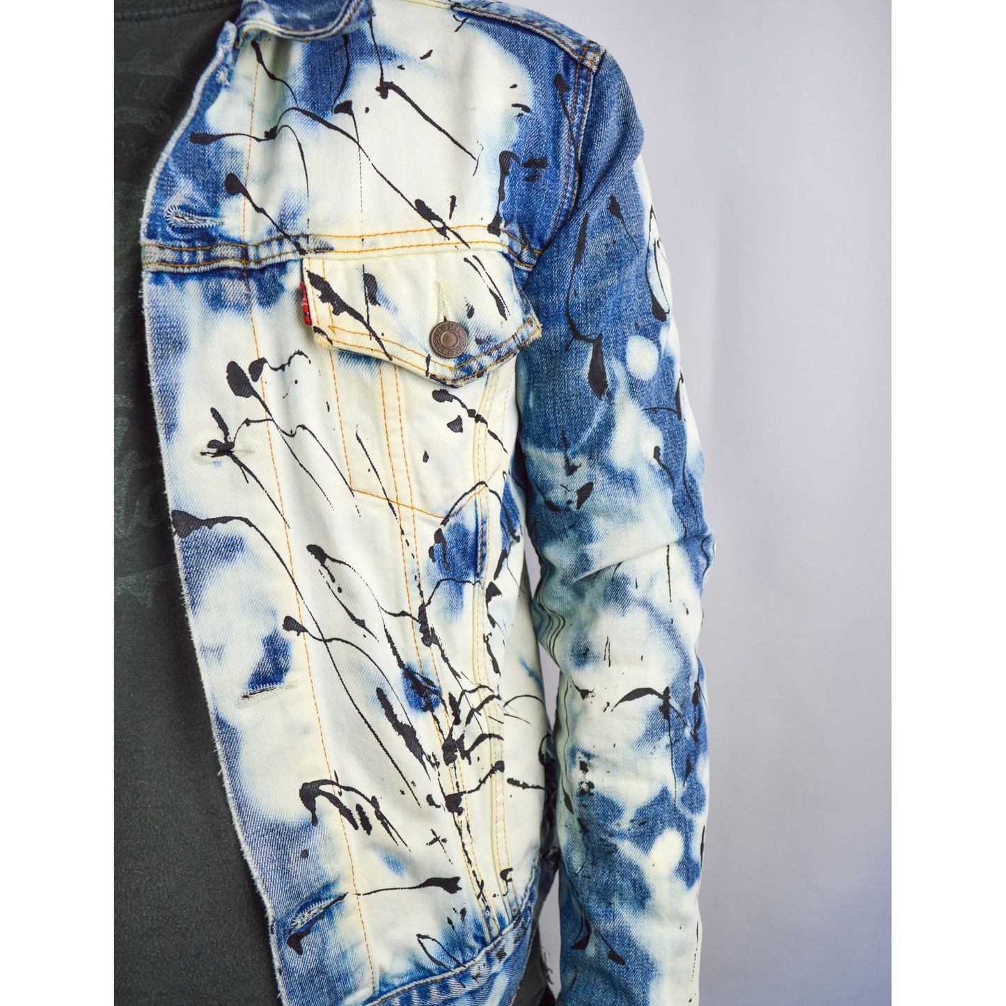 Reworked Levis Hand Painted Denim jacket
