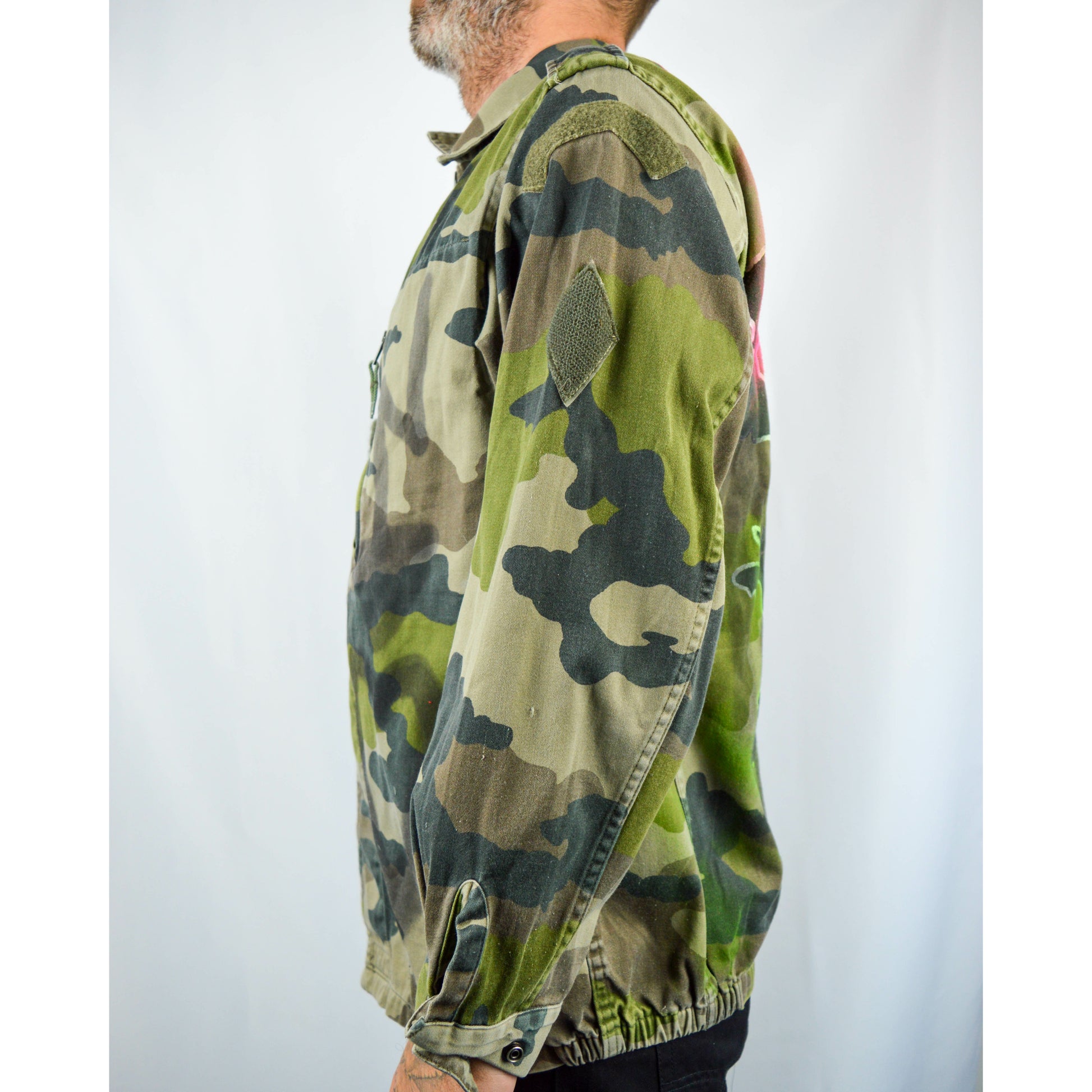Recycled Camo Jacket Hand Painted – Third Earth Clothing