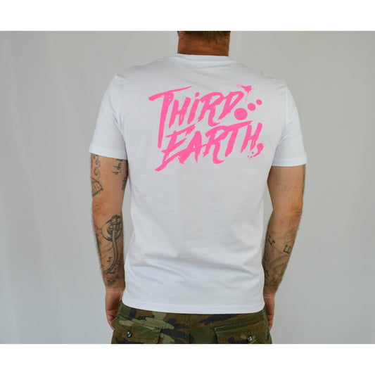 Third Earth 100%  Organic Pink Logo Unisex T Shirt