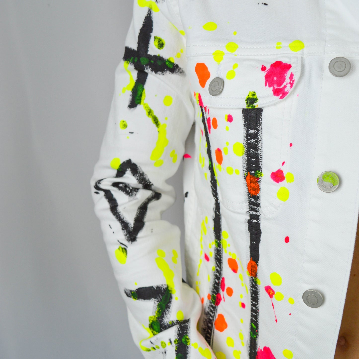 Reworked Denim Hand Painted jacket